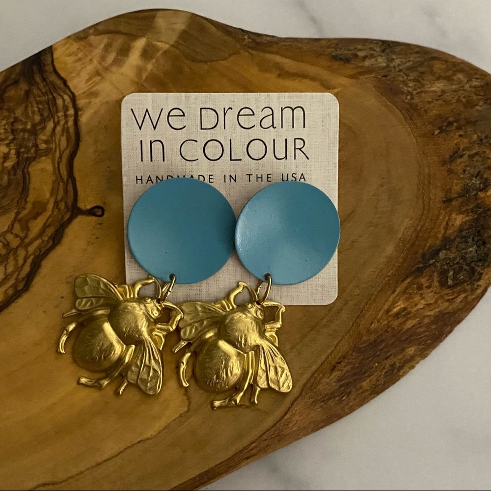 We Dream in Colour Brass Little Minoa Earrings